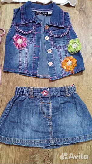 Одежда для девочки пакетом 6-9 месяцев