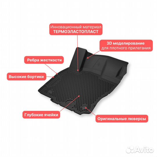 Коврики в салон 3D Mitsubishi Outlander III (Premi