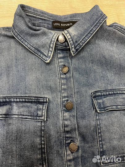 Джинсовое платье love republic