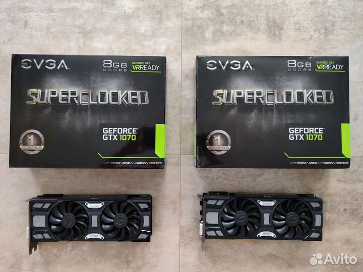 Evga GTX 1070 8Gb на запчасти