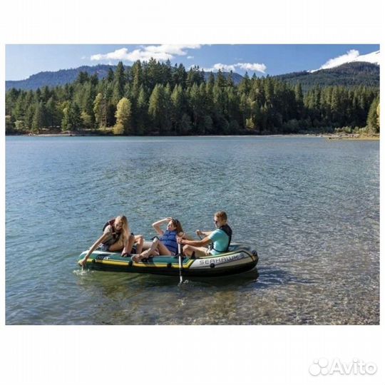Надувная лодка intex seahawk 3