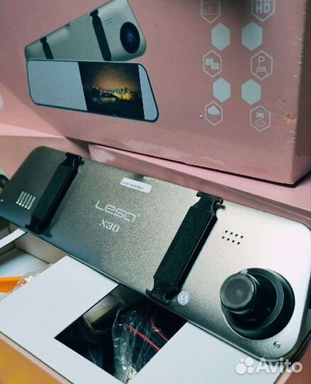 Видеорегистратор зеркало с камерой заднего вида