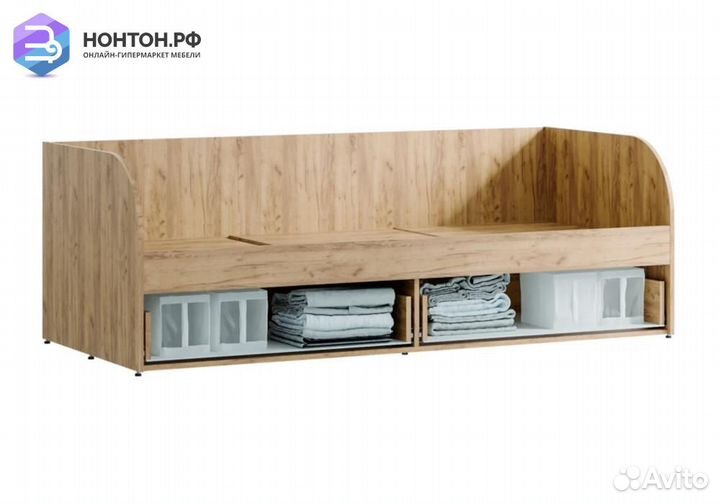 Кровать Тренд кр-01 light крафт / белый