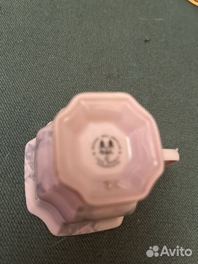 Розовый фарфор Чехия,кофейный сервиз