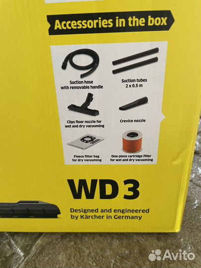 Пылесос karcher wd 3 новый
