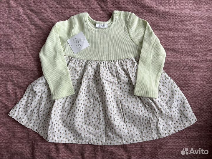 Платье next, 6-9 (68) 3 штуки