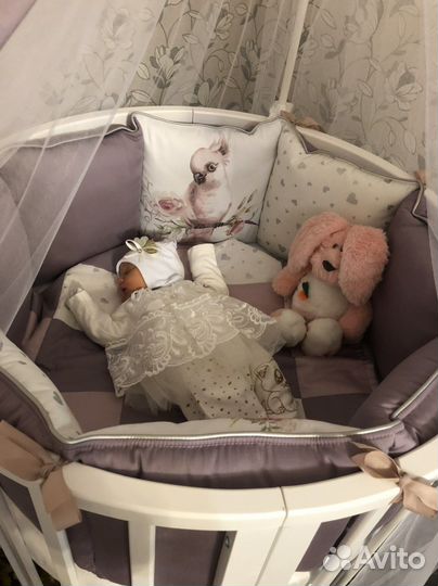 Бортики и балдахин в кроватку