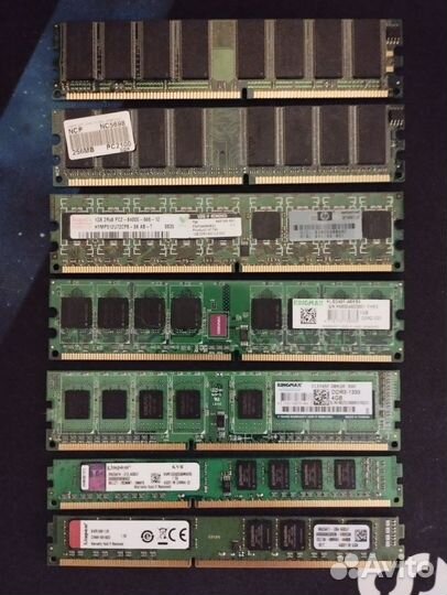 Оперативная память DDR3 2 Gb/DDR2 1 Gb/DDR1 512mb