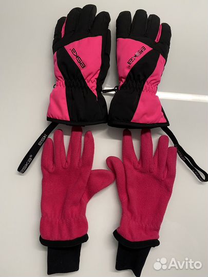 Перчатки горнолыжные eska 12-14 и Reima флис 6