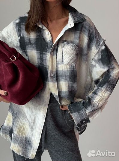 Рубашка в клетку balenciaga