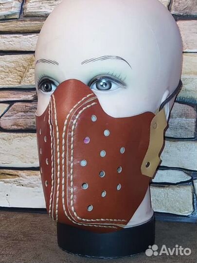 Маска кожа стимпанк мото вело