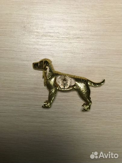 Фигурка Swarovski Собака позолоченная