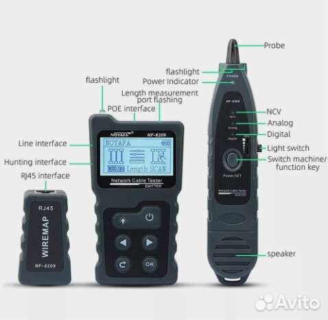 Сетевой кабельный трекер noyafa NF- 8209