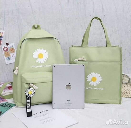 Рюкзак школьный для девочки новый 4в1 черный