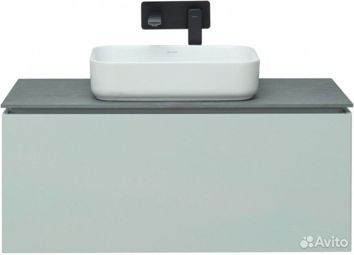 Мебель для ванной Allen Brau Infinity 100 см сплошной фасад светло-серый