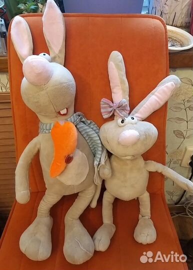 Maxitoys Игрушка мягкая Кролик девочка и мальчик