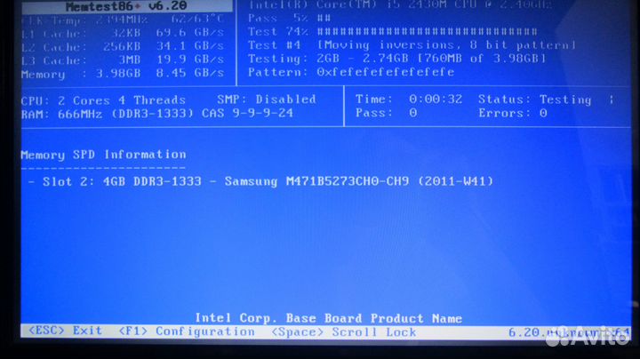 Samsung 4 гб DDR3 1333 мгц sodimm