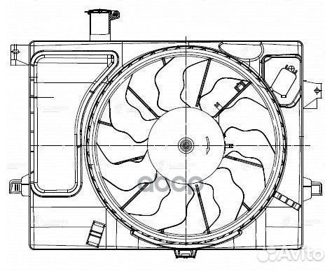 Вентилятор радиатора с кожухом KIA ceed 12/HYU