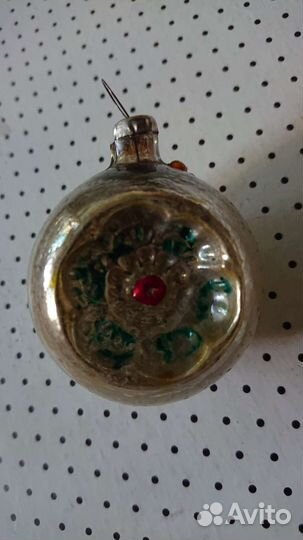 Корзина с ягодами елочная игрушка СССР
