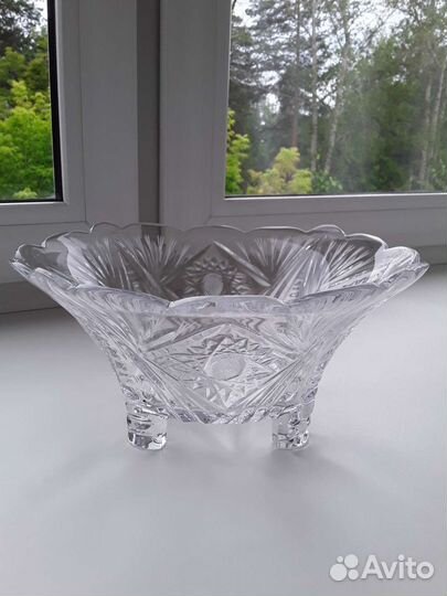 Хрустальная ваза. Для фруктов, салата