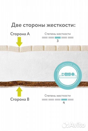 Матрац Babyton Eco Twin Кокос 120*60 см