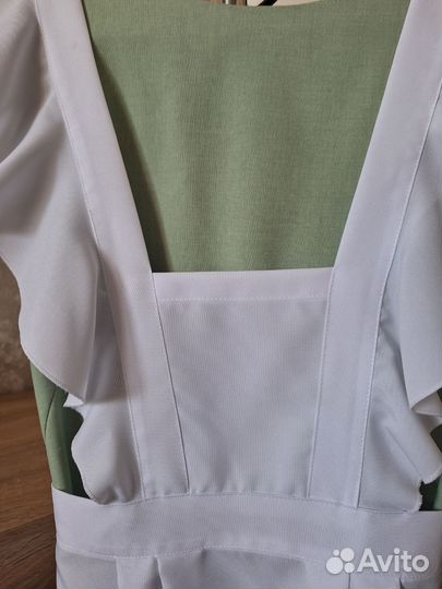 Белый школьный фартук