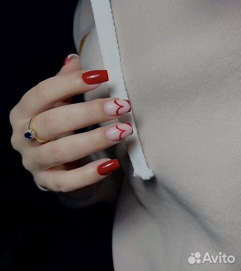 Маникюр, Наращивание без опила, Укрепление гелем