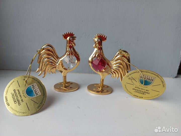 Статуэтки каждая с 2мя камнями Swarovski