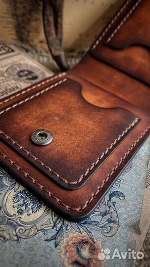 Кошелек из натуральной кожи. Ручная работа