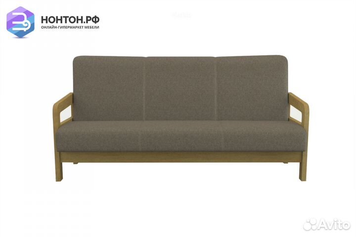 Диван книжка Вега-34 светло-коричневый