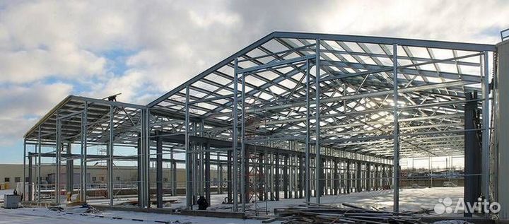 Ангар каркасный