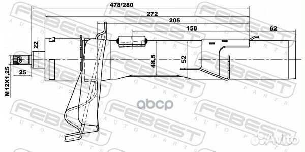 Амортизатор передний комплект GAS.twin tube FOR