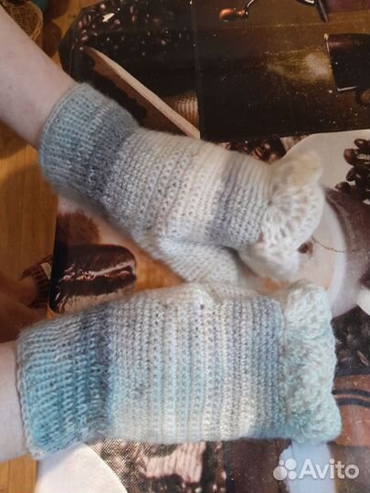 Варежки митенки вязаные