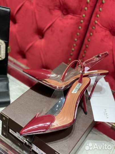 Туфли alaia красные premium