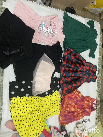 Три больших пакета одежды и обуви на 5-7 лет