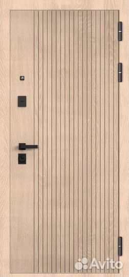 Дверь входная в квартиру с зеркалом