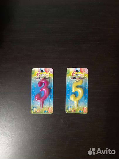 Свечи на торт цифры 3 и 5