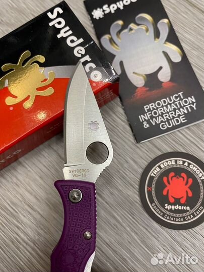 Мультитул spyderco ladybug 3 purple VG10 (lprp3)