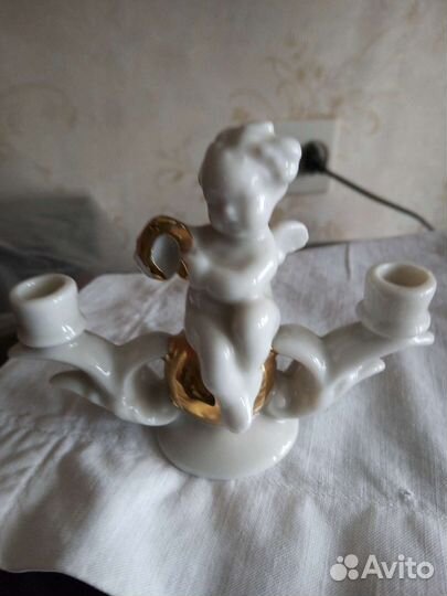 Ангелочек на золотом шаре ГДР