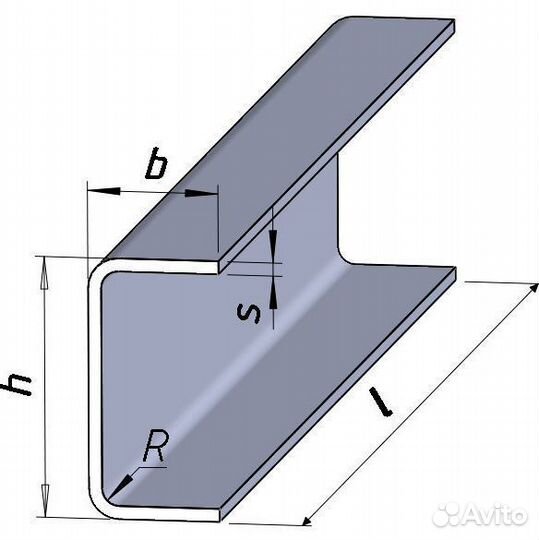 Швеллер гнутый 100*50*3мм