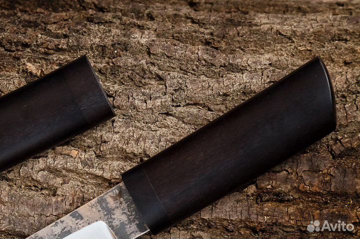 Нож Танто из кованой стали х12мф деревянные ножны