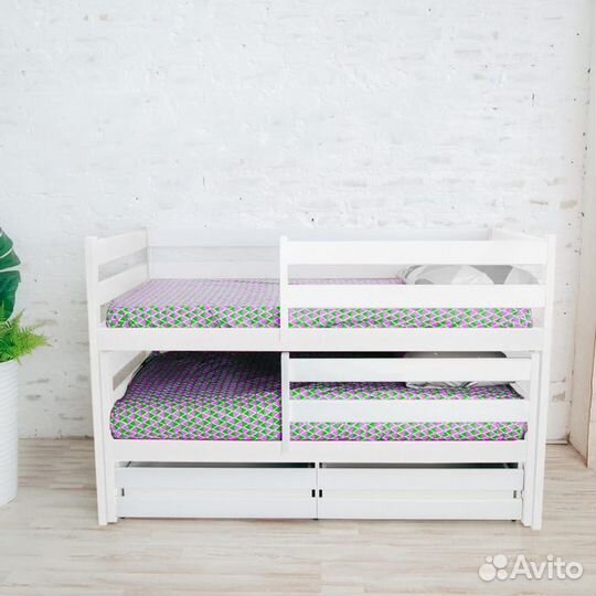 Кроватка детская с доп. местом берёза матрешка эко