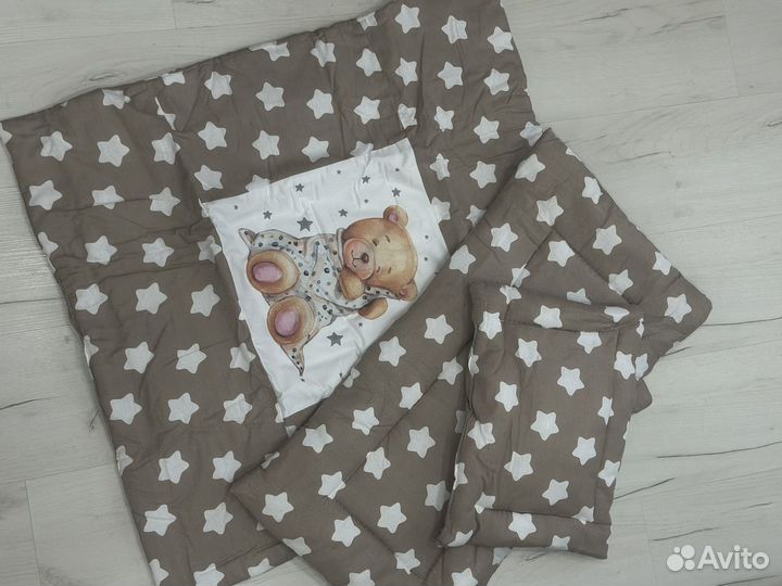 Комплект в коляску подушка матрас одеяло