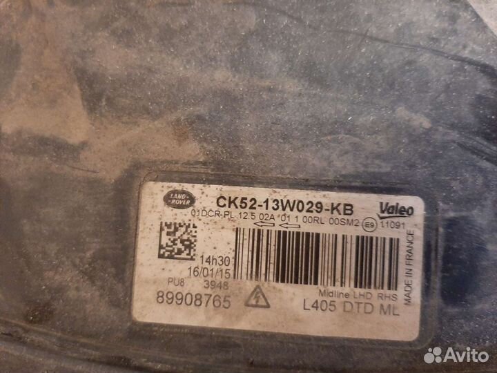 Фара правая Range Rover Evoque 4 Оригинал