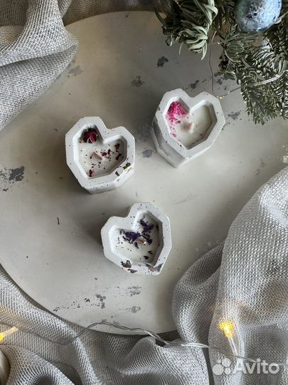 Свеча сердечко набор подарочный