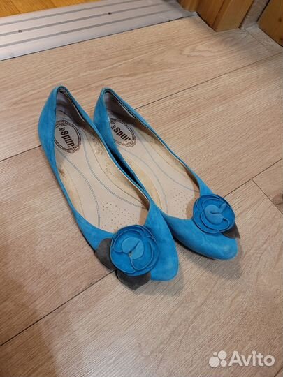 Балетки натур замша