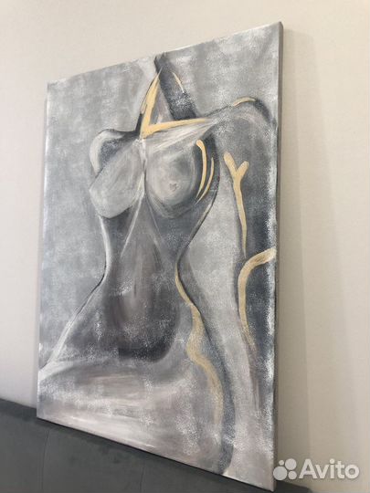 Абстрактная интерьерная картина ручная работа