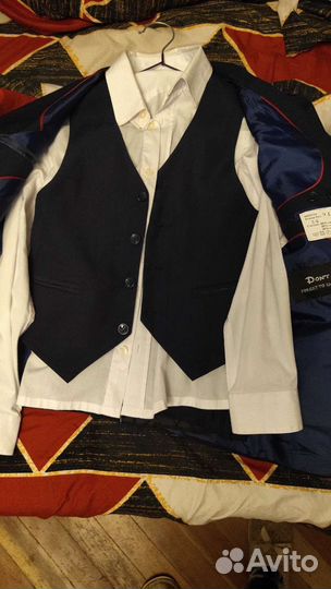 Школьный костюм для мальчика 146 синий