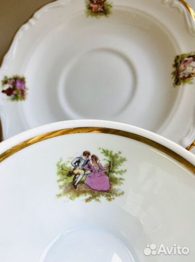 Чайно кофейный сервиз СССР фарфор винтаж