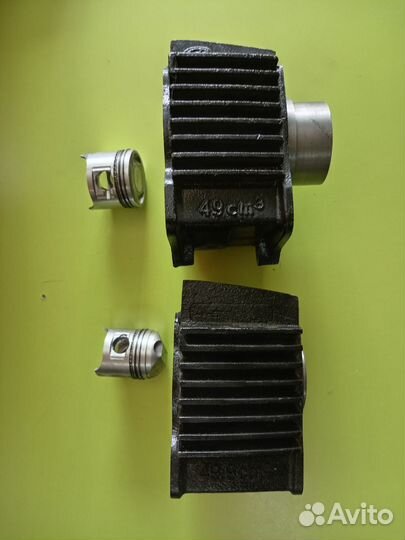 Цилиндро-поршневая группа на скутер мопед мотоцикл